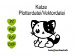 Plotterdatei Vektordatei Katze